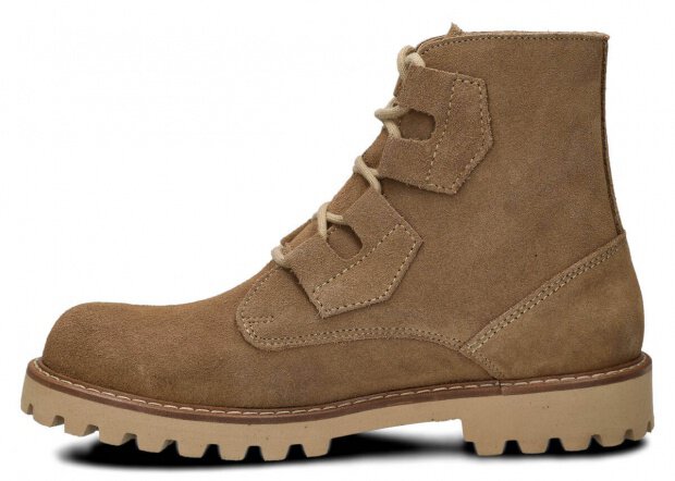 Men's ankle boot NAGABA 488/1 beige velours leather