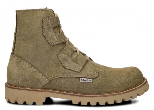 Men's ankle boot NAGABA 488/1 olive velours leather