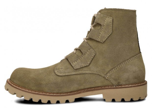 Men's ankle boot NAGABA 488/1 olive velours leather