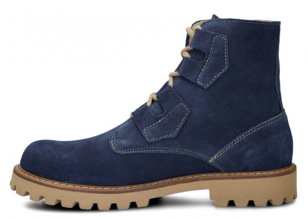 Men's ankle boot NAGABA 488/1 navy blue velours leather