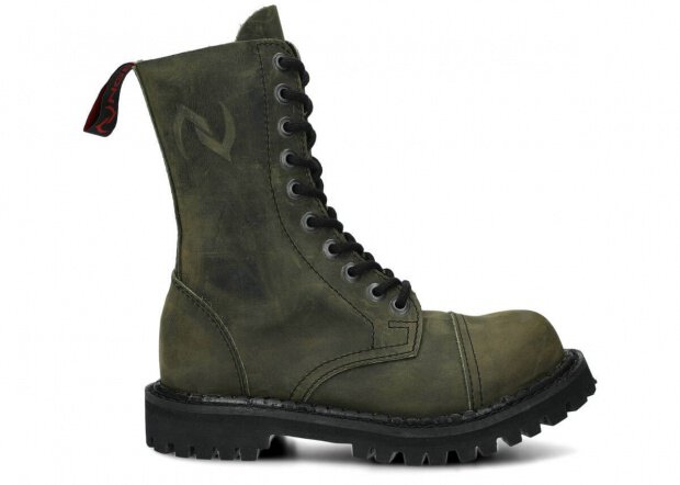 Combat booty NAGABA 10H rotten green crazy leather