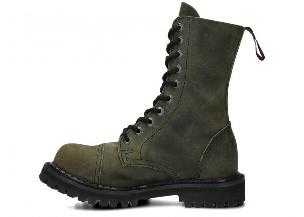 Combat booty NAGABA 10H rotten green crazy leather