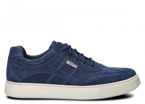 Men's shoe NAGABA 427 navy blue velours leather