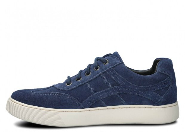 Men's shoe NAGABA 427 navy blue velours leather