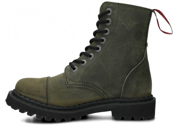 Combat booty SHARK NAGABA 8H rotten green crazy leather