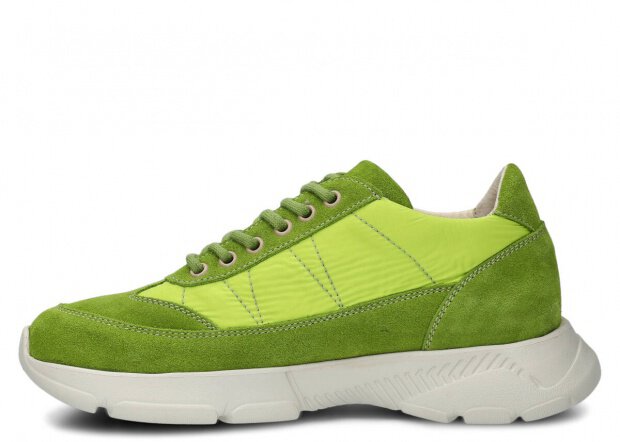 Shoe NAGABA 614 pistachio velours leather