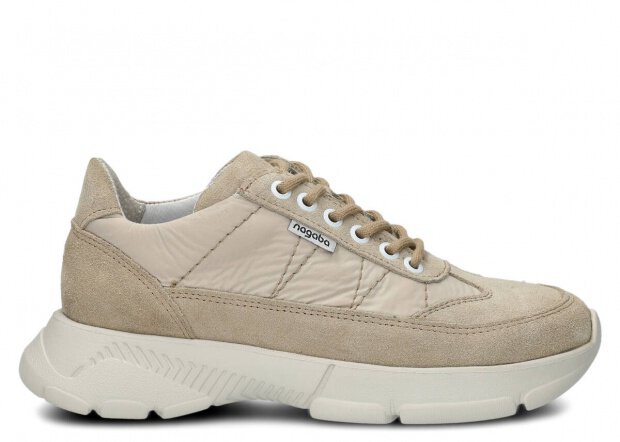 Shoe NAGABA 614 beige velours leather