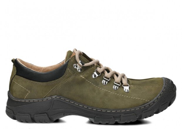 Men's trekking shoe NAGABA 455 HOCZ rotten green crazy leather