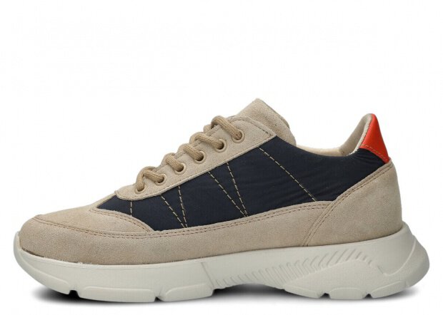 Shoe NAGABA 614 beige velours leather