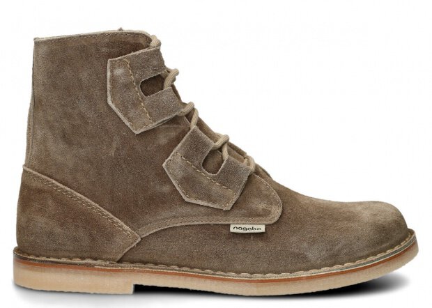 Men's ankle boot NAGABA 188 olive velours wax leather