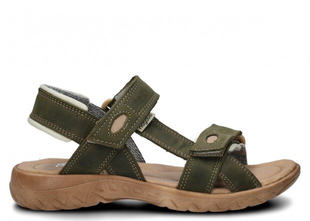Women's sandal NAGABA 168 rotten green crazy leather
