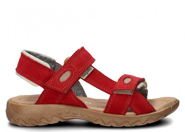 Women's sandal NAGABA 168 red velours leather