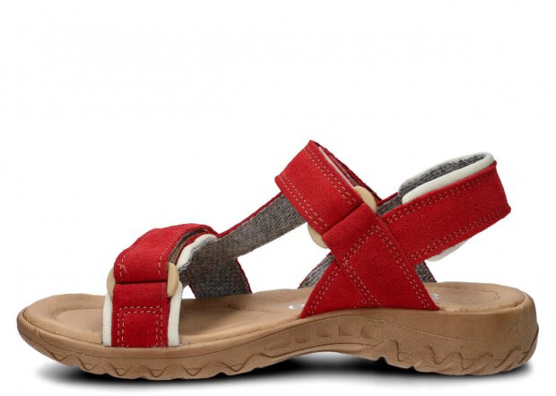 Women's sandal NAGABA 168 red velours leather