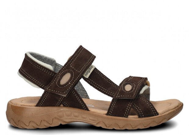 Women's sandal NAGABA 168 brown velours leather
