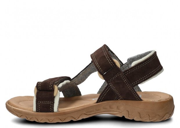 Women's sandal NAGABA 168 brown velours leather