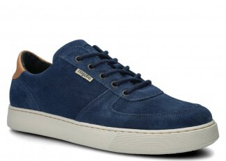 Men's shoe NAGABA 439 navy blue velours leather