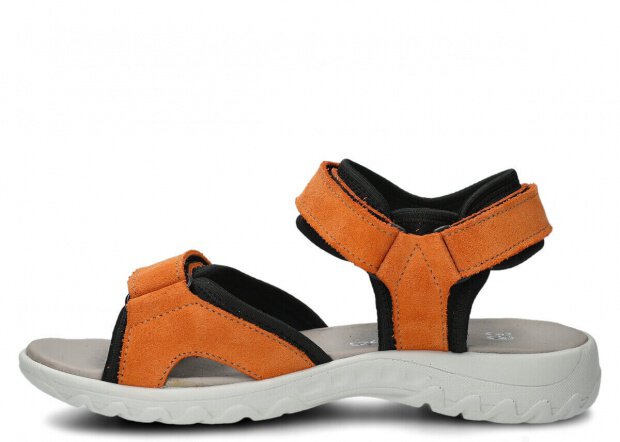 Women's sandal NAGABA 266 orange velours leather