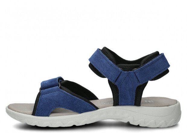 Women's sandal NAGABA 266 cobalt velours leather