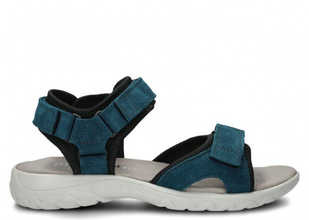 Women's sandal NAGABA 266 turquoise velours leather