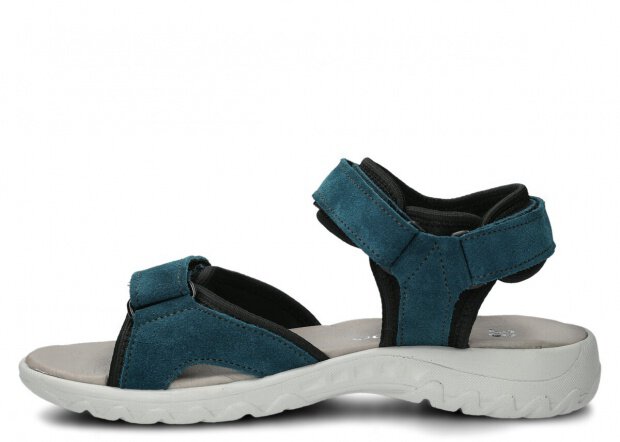 Women's sandal NAGABA 266 turquoise velours leather