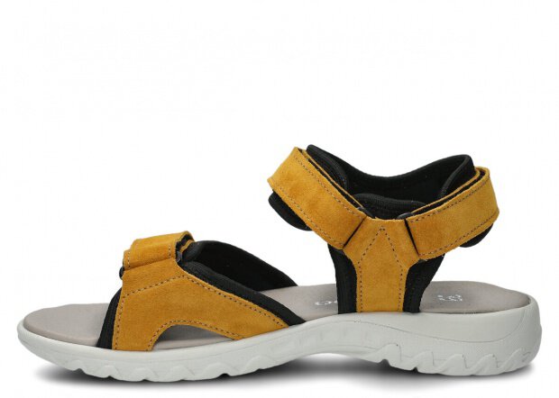 Women's sandal NAGABA 266 yellow velours leather