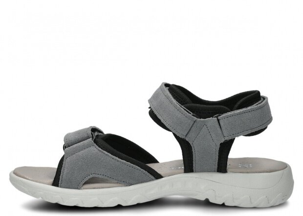 Women's sandal NAGABA 266 grey velours leather