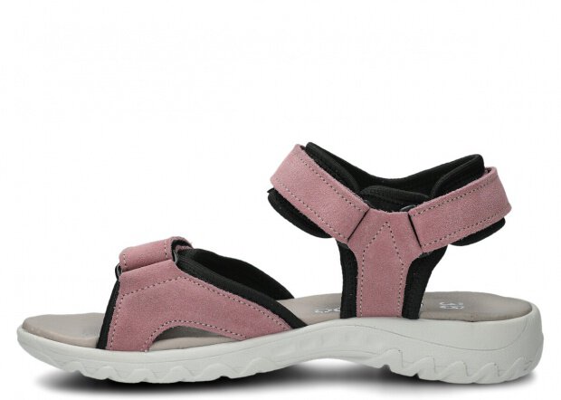 Women's sandal NAGABA 266 light pink velours leather