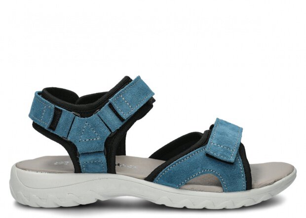 Women's sandal NAGABA 266 jeans velours leather