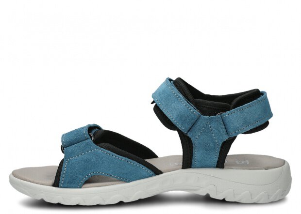 Women's sandal NAGABA 266 jeans velours leather