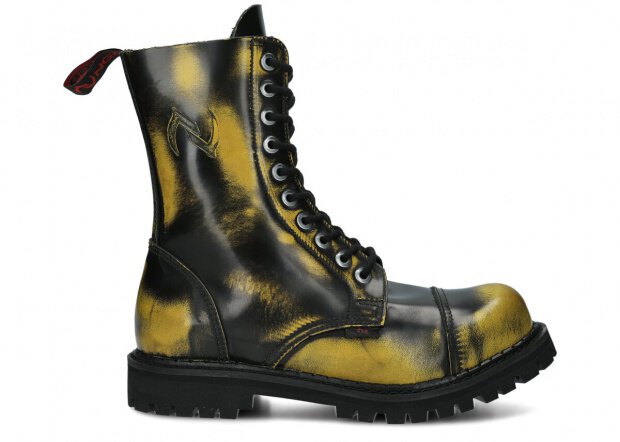 Combat booty NAGABA 10H yellow-black kabir leather