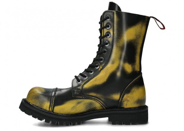Combat booty NAGABA 10H yellow-black kabir leather