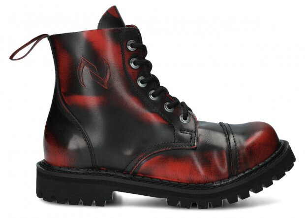 Combat booty NAGABA 6H red-black kabir leather