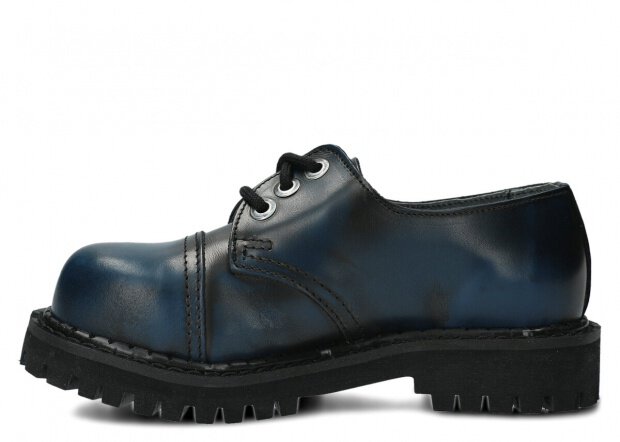 Combat booty NAGABA 3H navy blue-black kabir leather
