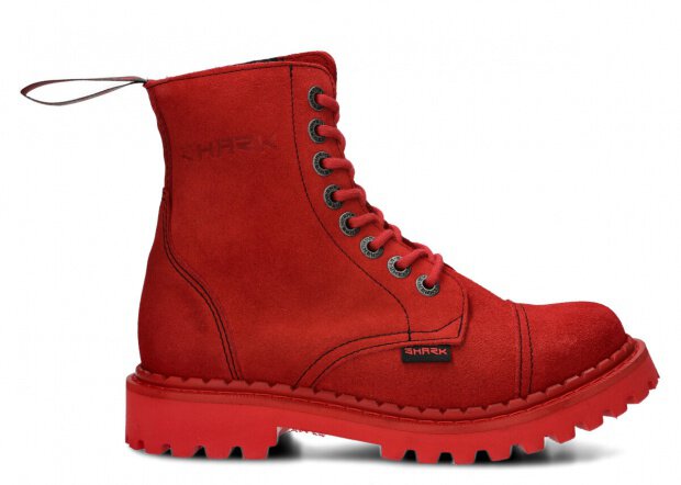COMBAT BOOTY SHARK NAGABA 8H RED VELOURS - SIZE 38