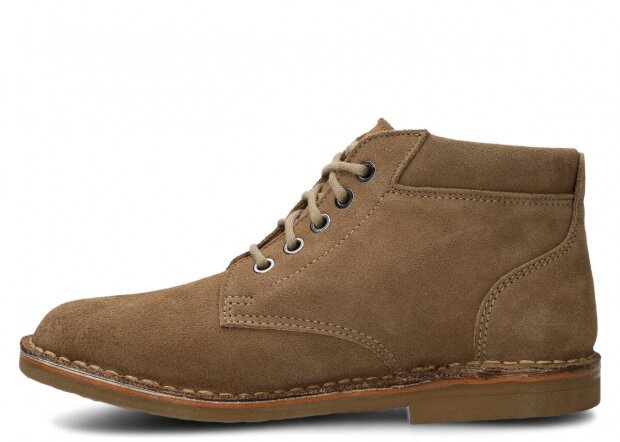 MEN ANKLE BOOTS MODEL 0761 BEIGE VELOURS - SIZE 42