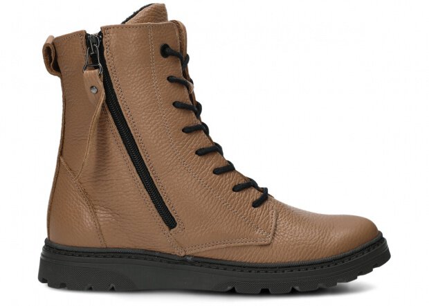 WOMEN ANKLE BOOTS MODEL 099 BEIGE CLOUD + FELT - SIZE 38