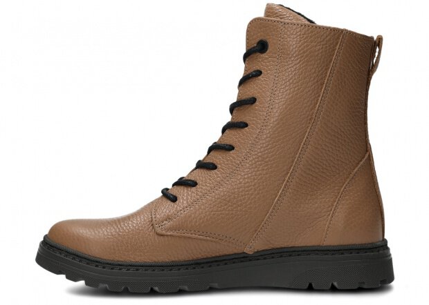 WOMEN ANKLE BOOTS MODEL 099 BEIGE CLOUD + FELT - SIZE 38