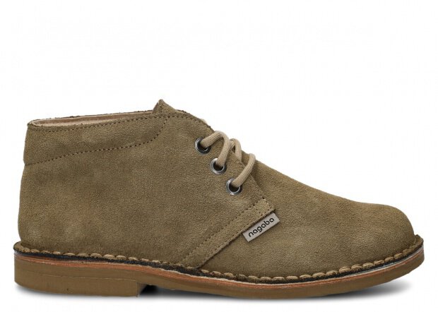 WOMEN ANKLE BOOTS MODEL 0741 OLIVE VELOURS - SIZE 38
