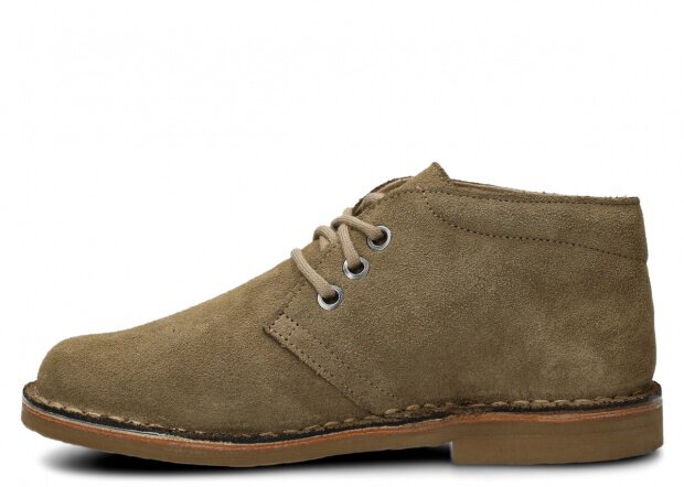WOMEN ANKLE BOOTS MODEL 0741 OLIVE VELOURS - SIZE 38