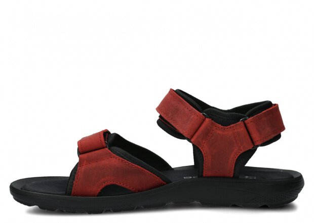 Men's sandal NAGABA 267 red crazy leather