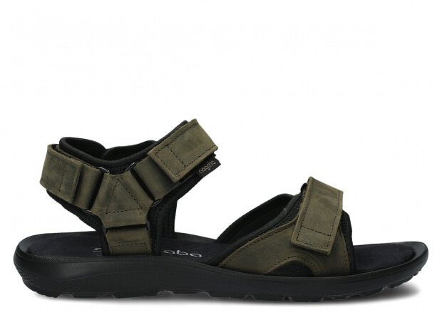 Men's sandal NAGABA 267 rotten green crazy leather