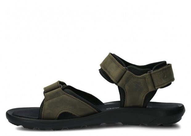 Men's sandal NAGABA 267 rotten green crazy leather