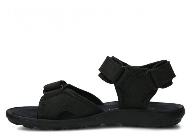 Men's sandal NAGABA 267 black crazy leather