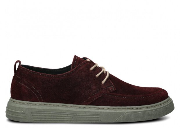 Men's shoe NAGABA 473 burgundy velours wax leather