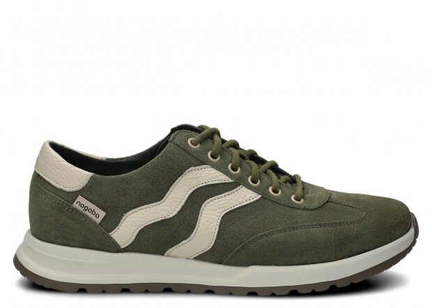 Men's shoe NAGABA 459 khaki velours leather