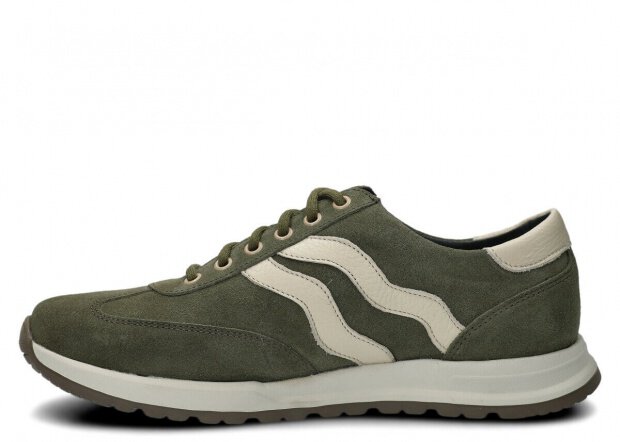 Men's shoe NAGABA 459 khaki velours leather