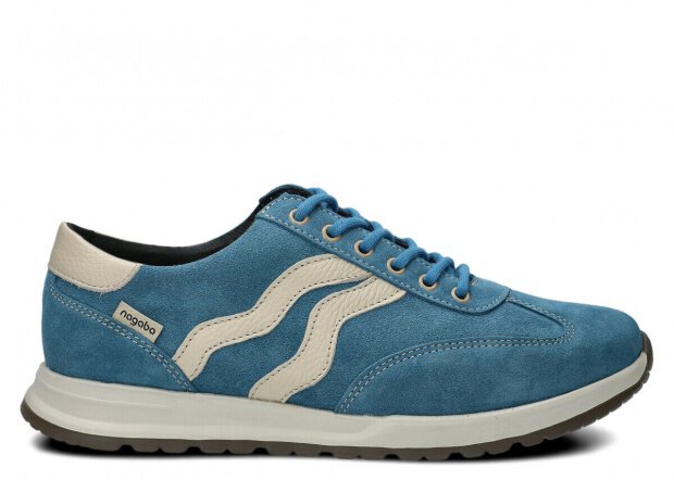 Men's shoe NAGABA 459 jeans velours leather