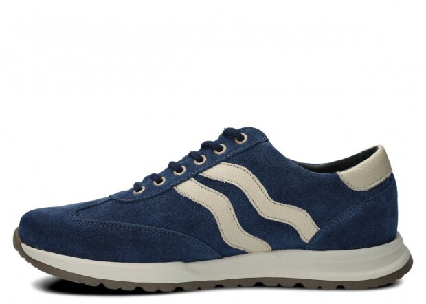 Men's shoe NAGABA 459 navy blue velours leather