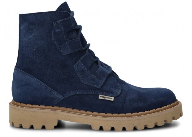 MEN'S ANKLE BOOT NAGABA 4882 NAVY BLUE VELOURS - SIZE 42