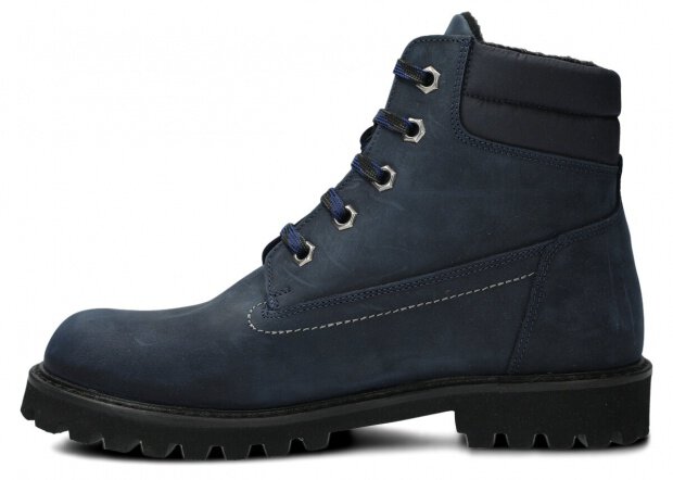 HIKING BOOT NAGABA 4721 NAVY BLUE CRAZY + FELT - SIZE 41